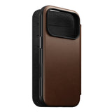 Nomad iPhone 17 Pro/iPhone 18 Pro Etui Modern Leather Folio Brun