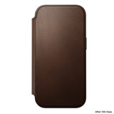 Nomad iPhone 17 Pro/iPhone 18 Pro Etui Modern Leather Folio Brun