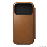 Nomad iPhone 17 Pro/iPhone 18 Pro Etui Modern Leather Folio English Tan