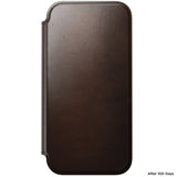 Nomad iPhone 17 Pro Max/iPhone 18 Pro Max Etui Modern Leather Folio Horween Rustic Brown
