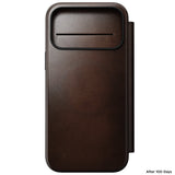 Nomad iPhone 17 Pro Max/iPhone 18 Pro Max Etui Modern Leather Folio Horween Rustic Brown