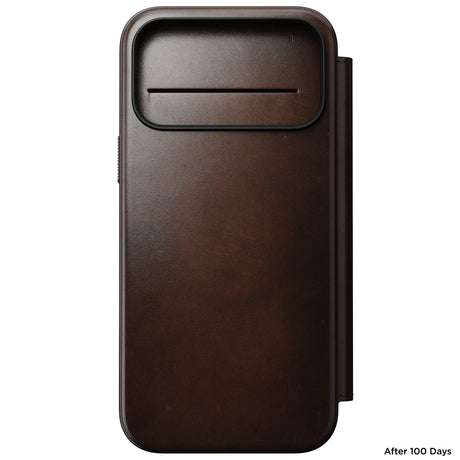 Nomad iPhone 17 Pro Max/iPhone 18 Pro Max Etui Modern Leather Folio Horween Rustic Brown