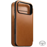 Nomad iPhone 17 Pro Max/iPhone 18 Pro Max Etui Modern Leather Folio Horween Saddle