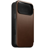 Nomad iPhone 17 Pro Max/iPhone 18 Pro Max Etui Modern Leather Folio Brun