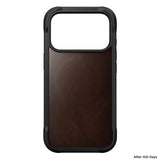 Nomad iPhone 17 Pro/iPhone 18 Pro Deksel Rugged Leather Case Rustic Brown