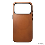 Nomad iPhone 17 Pro/iPhone 18 Pro Deksel Traditional Leather Case Horween Saddle