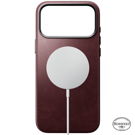 Nomad iPhone 17 Pro Max/iPhone 18 Pro Max Deksel Traditional Leather Case Horween Burgundy