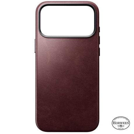 Nomad iPhone 17 Pro Max/iPhone 18 Pro Max Deksel Traditional Leather Case Horween Burgundy