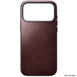 Nomad iPhone 17 Pro Max/iPhone 18 Pro Max Deksel Traditional Leather Case Horween Burgundy