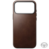 Nomad iPhone 17 Pro Max/iPhone 18 Pro Max Deksel Traditional Leather Case Horween Rustic Brown