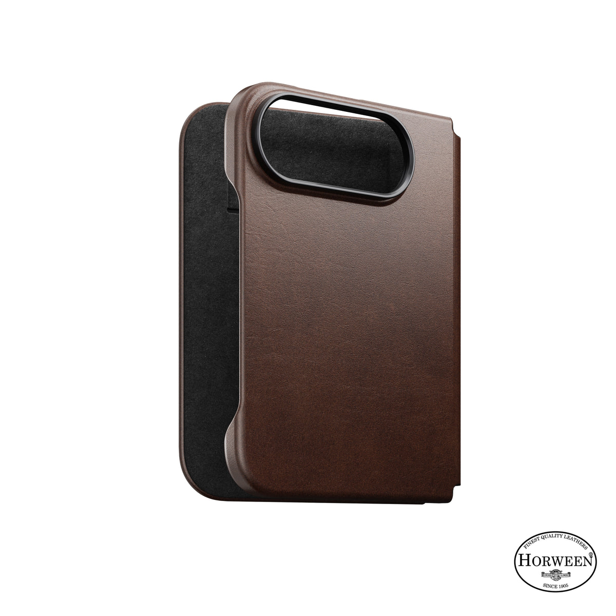 Nomad iPhone Duo Etui Traditional Leather Folio Horween Rustic Brown