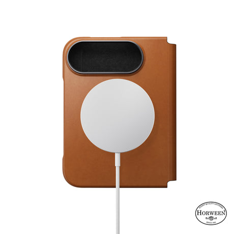 Nomad iPhone Duo Etui Traditional Leather Folio Horween Saddle