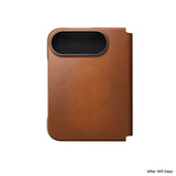Nomad iPhone Duo Etui Traditional Leather Folio Horween Saddle