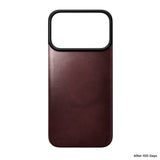 Nomad iPhone 17 Pro/iPhone 18 Pro Deksel Mag Leather Back Burgundy