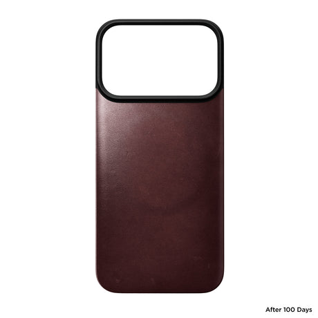 Nomad iPhone 17 Pro/iPhone 18 Pro Deksel Mag Leather Back Burgundy