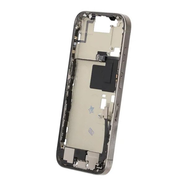 Midtramme med smådeler for iPhone 16 Pro - naturlig titan OEM