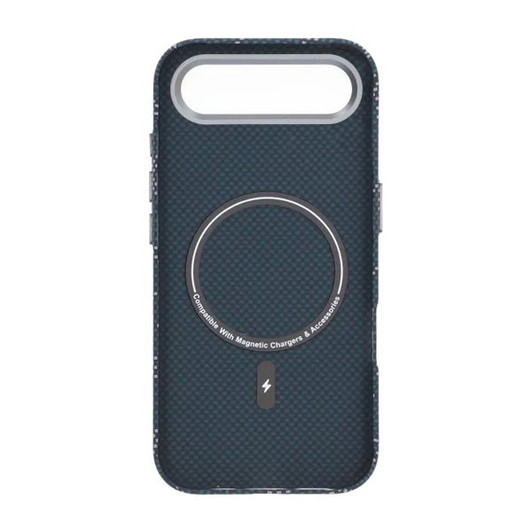 iPhone Air Deksel Aramidfiber MagSafe Blå Text