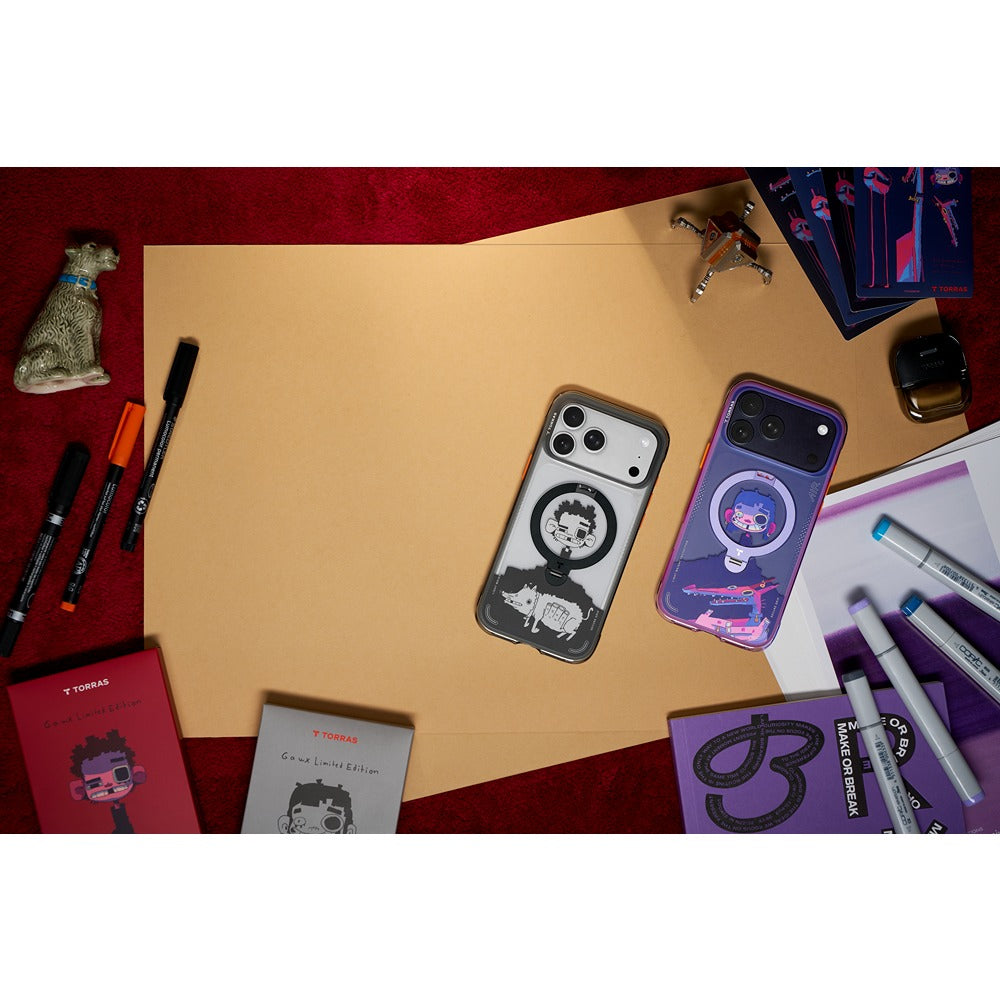 Torras iPhone 17 Pro Max Deksel Ostand Q3 Air Gawx Dawnbreak Guard