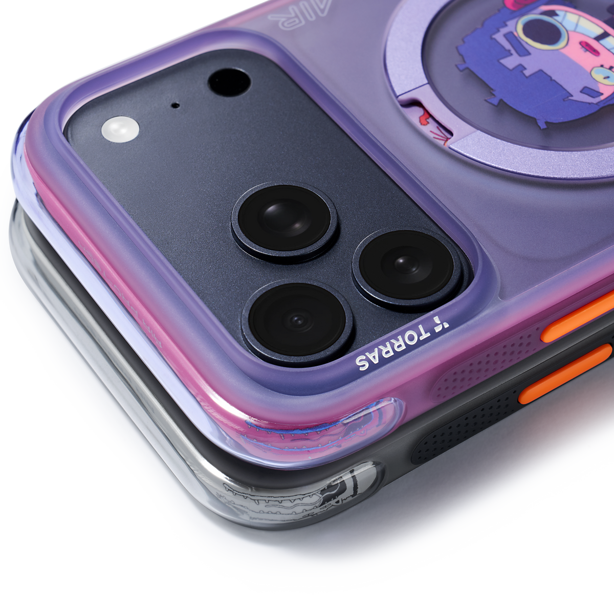 Torras iPhone 17 Pro Max Deksel Ostand Q3 Air Gawx Neon Night Muse