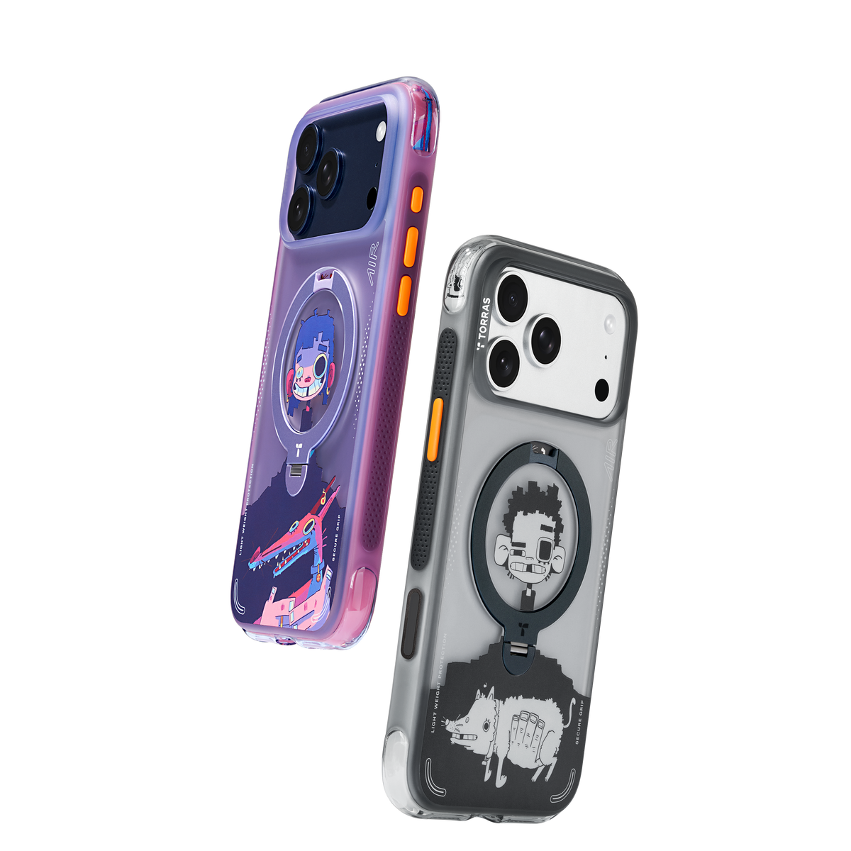 Torras iPhone 17 Pro Max Deksel Ostand Q3 Air Gawx Neon Night Muse