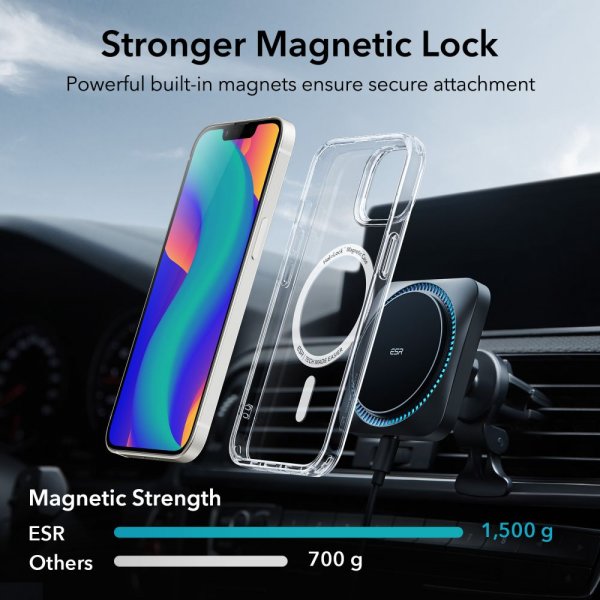 ESR iPhone 13/iPhone 14 Deksel Classic Hybrid HaloLock Transparent