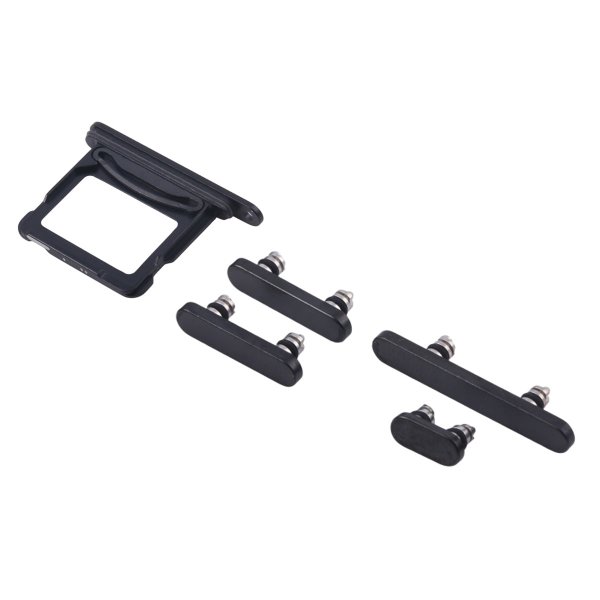 Knapper og SIM-kortholder for iPhone 16 og 16 Plus - Svart