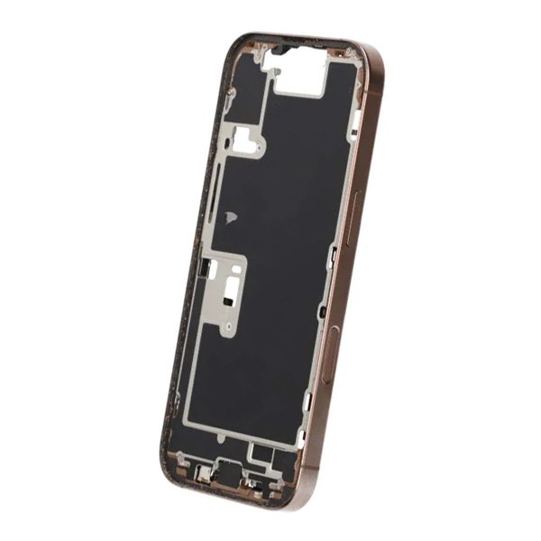 Midtramme med smådeler til iPhone 16 Pro - sandfarget titan OEM