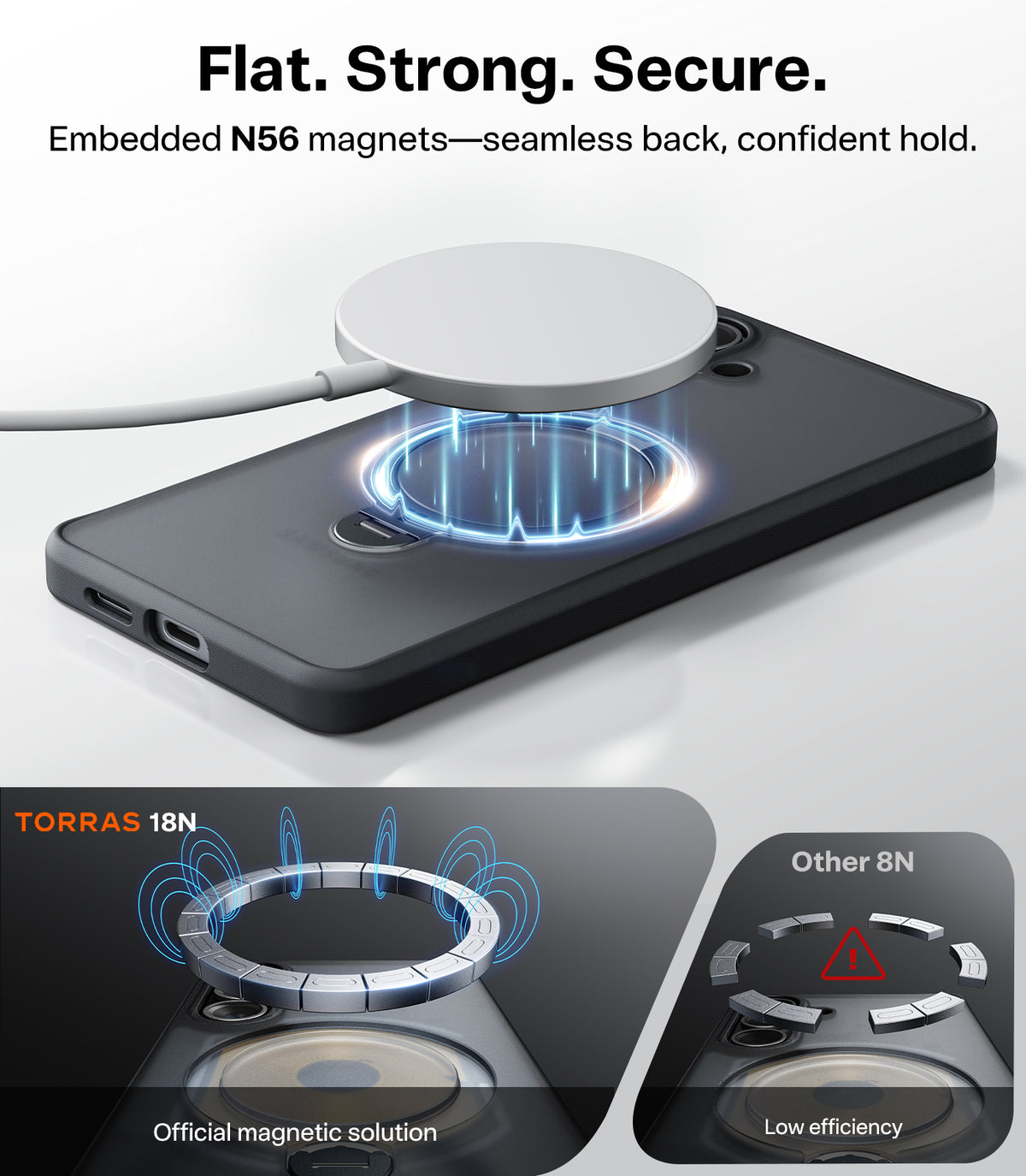 Torras Samsung Galaxy S26 Deksel Ostand Q3 Spin Obsidian Black