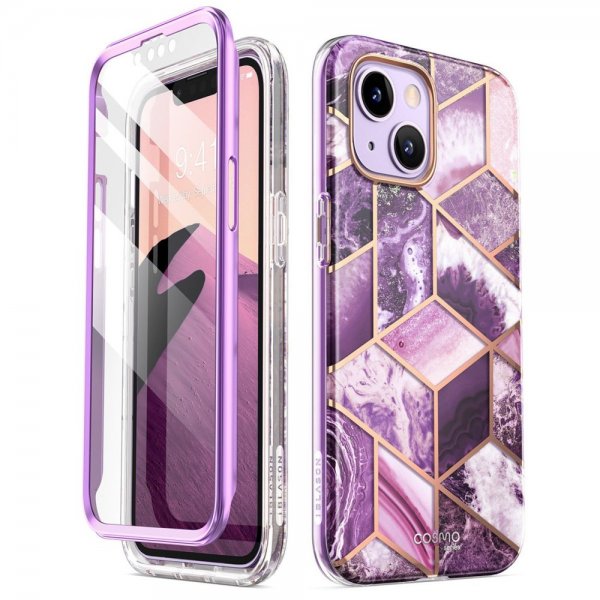 Supcase iPhone 14 Plus Deksel Cosmo Purple Marble