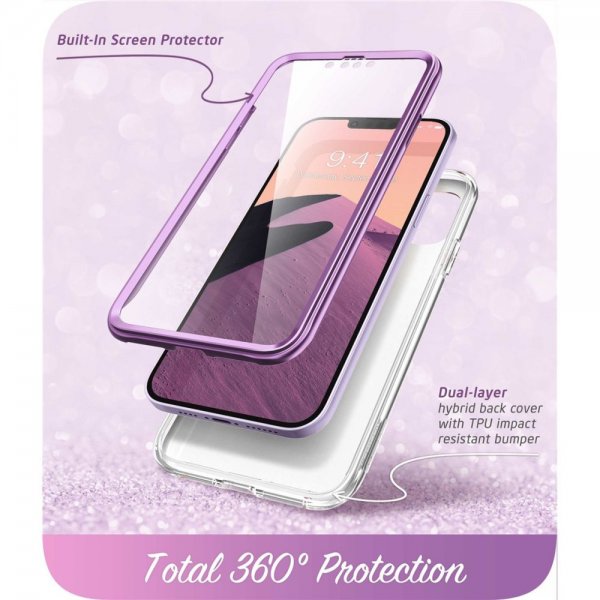 Supcase iPhone 14 Plus Deksel Cosmo Purple Marble