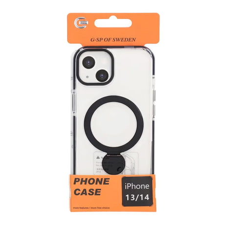 iPhone 13/14 Deksel Ringstativ MagSafe Klar Svart