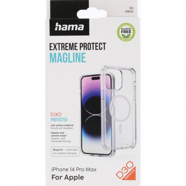 Hama iPhone 14 Pro Max Deksel Extreme Protect MagLine Transparent