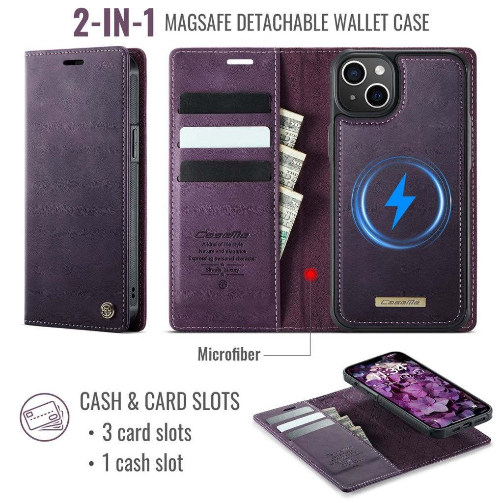 CaseMe iPhone 13 Etui C49 Series Lilla