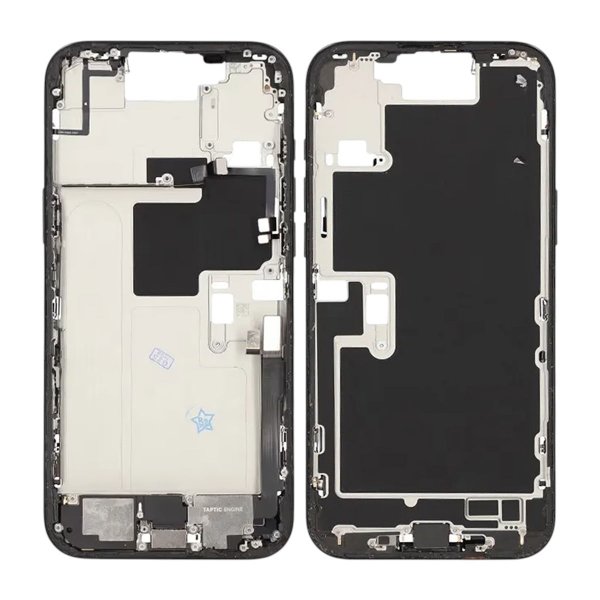 Midtramme med smådeler for iPhone 16 Pro Max - Svart Titan OEM