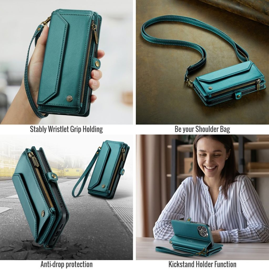 CaseMe iPhone 15 Pro Etui C36 Series Grønn