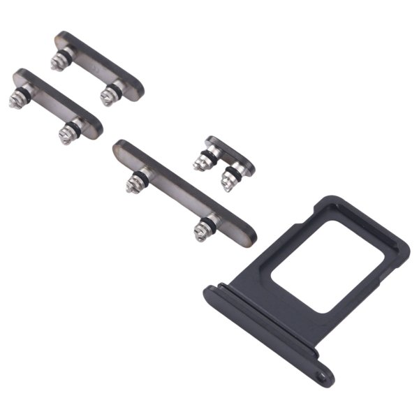 Knapper og SIM-kortholder for iPhone 15 Pro og 15 Pro Max - svart