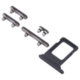 Knapper og SIM-kortholder for iPhone 15 Pro og 15 Pro Max - svart