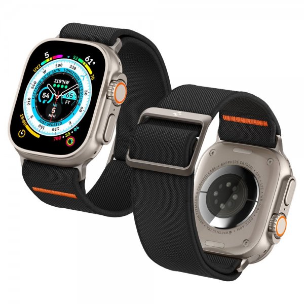 Spigen Apple Watch 44/45/46mm/Watch Ultra 49mm Armbånd Lite Fit Ultra Svart