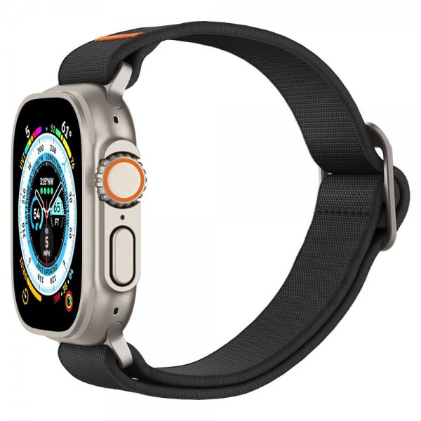 Spigen Apple Watch 44/45/46mm/Watch Ultra 49mm Armbånd Lite Fit Ultra Svart