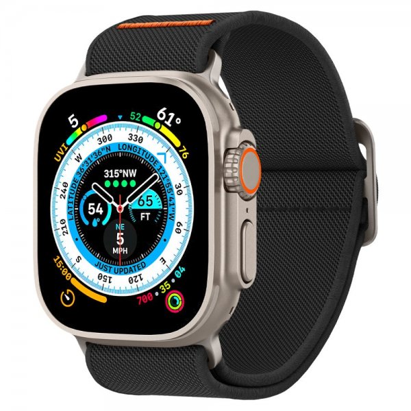Spigen Apple Watch 44/45/46mm/Watch Ultra 49mm Armbånd Lite Fit Ultra Svart