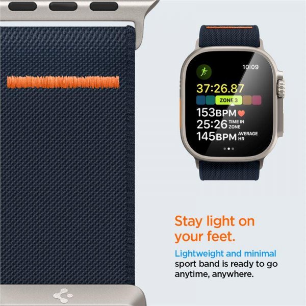 Spigen Apple Watch 44/45/46mm/Watch Ultra 49mm Armbånd Lite Fit Ultra Navy