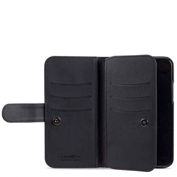 holdit iPhone 12/iPhone 12 Pro Etui WalletCase Extended Löstagbart Deksel Svart