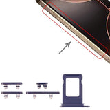 Knapper og SIM-kortholdere for iPhone 15 Pro og 15 Pro Max - Blå