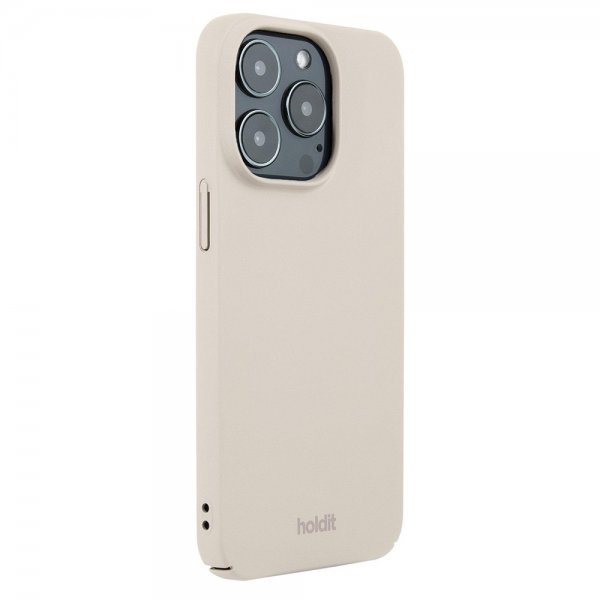 holdit iPhone 15 Pro Deksel Slim Case Light Beige