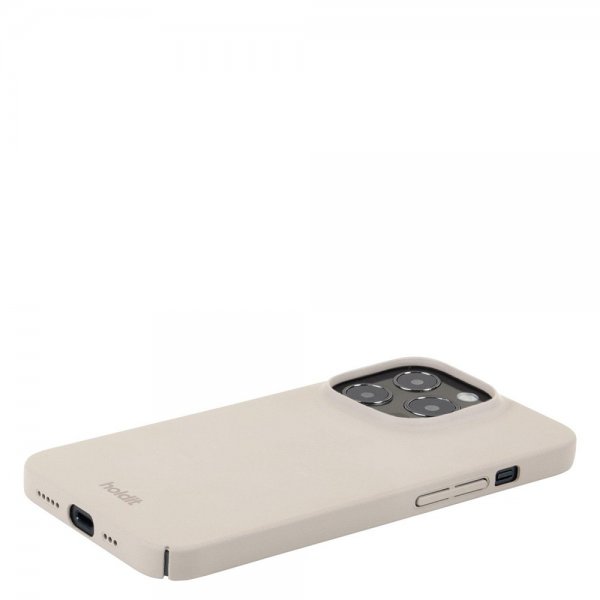 holdit iPhone 15 Pro Deksel Slim Case Light Beige