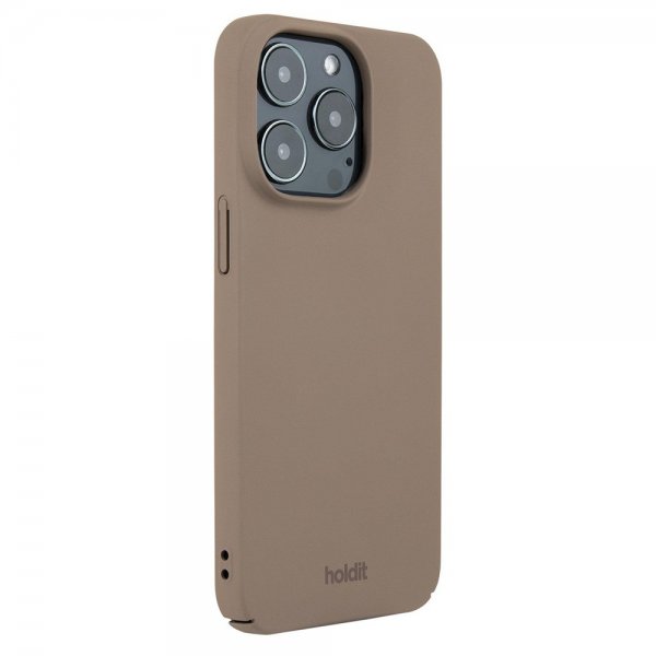 holdit iPhone 15 Pro Deksel Slim Case Mocha Brown