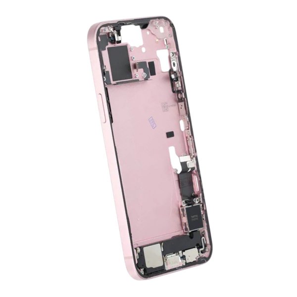 Midtramme med smådeler for iPhone 15 Plus - rosa OEM