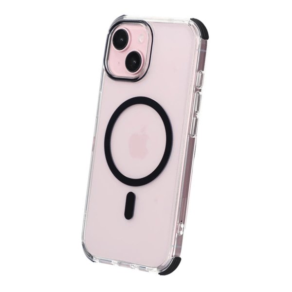 Rvelon iPhone 15 Deksel Forsterkede hjørner Svart