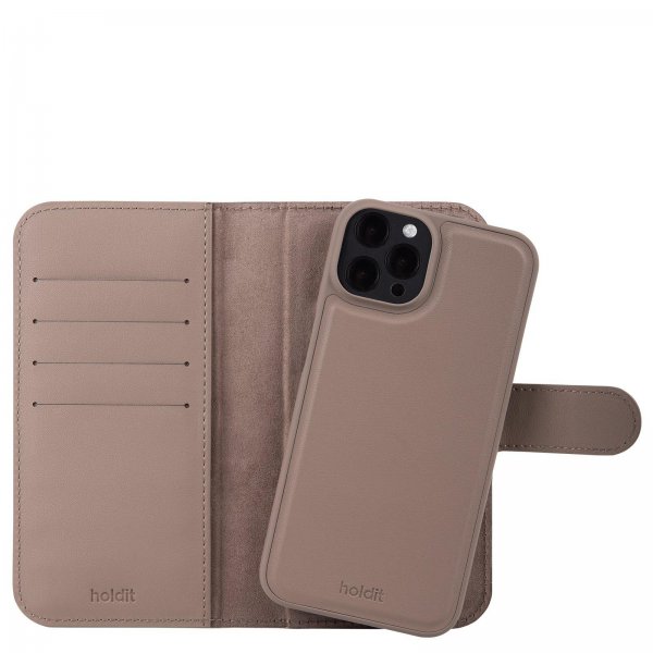 holdit iPhone 12/iPhone 12 Pro Etui Wallet Case Magnet Plus Mocha Brown