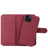 holdit iPhone 13/iPhone 14 Etui Wallet Case Magnet Plus Red Velvet